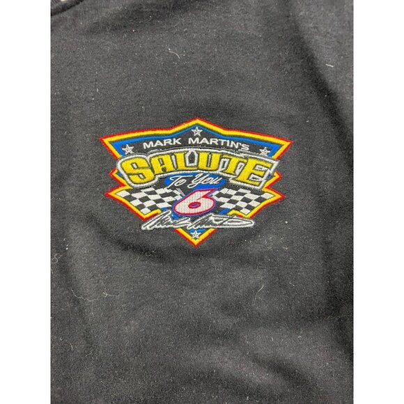 JH Design Mark Martin # 6 NASCAR Jacket Men's Medium Wool Leather Letterman - Picture 2 of 11